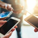 phones in hands