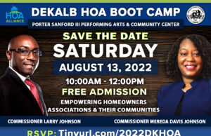 UPDATE: Join us August 13th in person for the 2022 DeKalb County HOA Boot Camp