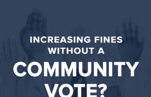 Does the board of directors have the authority to increase the fines in a community association without a community vote?