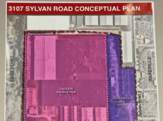 3107 Sylvan Road Redevelopment Announcement Photo by City of East Point on November 27, 2024. May be an image of floor plan, blueprint, map, poster and text.