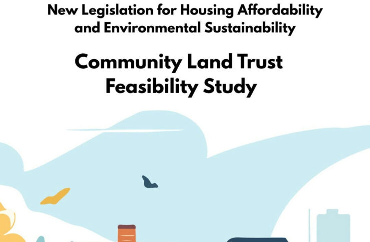 Photo by Commissioner Michelle Long Spears on October 14, 2025. May be a graphic of poster and text that says 'New Legislation for Housing Affordability and Environmental Sustainability Community Land Trust Feasibility Study B II'.