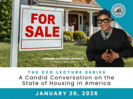 Photo by Lorraine Cochran-Johnson in DeKalb County, Georgia. May be a graphic of magazine, poster and text that says 'Om FOR SALE LORRAINE ORRAINECOCHRAN-JOHNSON DeKalb county CEO THE CEO LECTURE SERIES A Candid Conversation on the State of Housing in America 5:15 6:00 PM COFFEE & PASTRY RECEPTION JANUARY 20, 2026 6:00 - -7:30 THE HOUSING CONVERSATION PORTER SANFORD Ⅲ PERFORMING ARTS CENTER 3181 RAINBOW DRIVE, DECATUR, GA SPEAKERS ALAN ALANFERGUSON, ALANFERGUSON,SR,PH.D. SR., PH.D. DeKalb KalbCounty CountyCh Chiet hiet Housing HousingOficer articer JACOB JACOBVALLO VALLO ChiefDewsloprmentOfficer Chief BRUCE BRUCEMARKS MARKS CFO.Nelghborhacd.Asslatance CEO Naighborhaad ssistance Corporation America'.