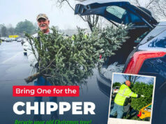 Start the New Year Green in Douglasville! Photo by City of Douglasville, GA on December 12, 2025. May be an image of grasshopper, car, lawnmower, poster, herb and text that says 'EP Bring One for the CHIPPER Recycle your old Christmas tree! BC18 Saturday Jan 10, 9am-2pm The Home Depot 7399 Douglas Blvd Keep Doug Douglasville Beautiful Give nature gift this year! Recycle your old Christmas tree, and help the environment. DOUGLASVILLE GLORGIA GI'.