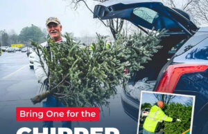 Start the New Year Green in Douglasville! Photo by City of Douglasville, GA on December 12, 2025. May be an image of grasshopper, car, lawnmower, poster, herb and text that says 'EP Bring One for the CHIPPER Recycle your old Christmas tree! BC18 Saturday Jan 10, 9am-2pm The Home Depot 7399 Douglas Blvd Keep Doug Douglasville Beautiful Give nature gift this year! Recycle your old Christmas tree, and help the environment. DOUGLASVILLE GLORGIA GI'.